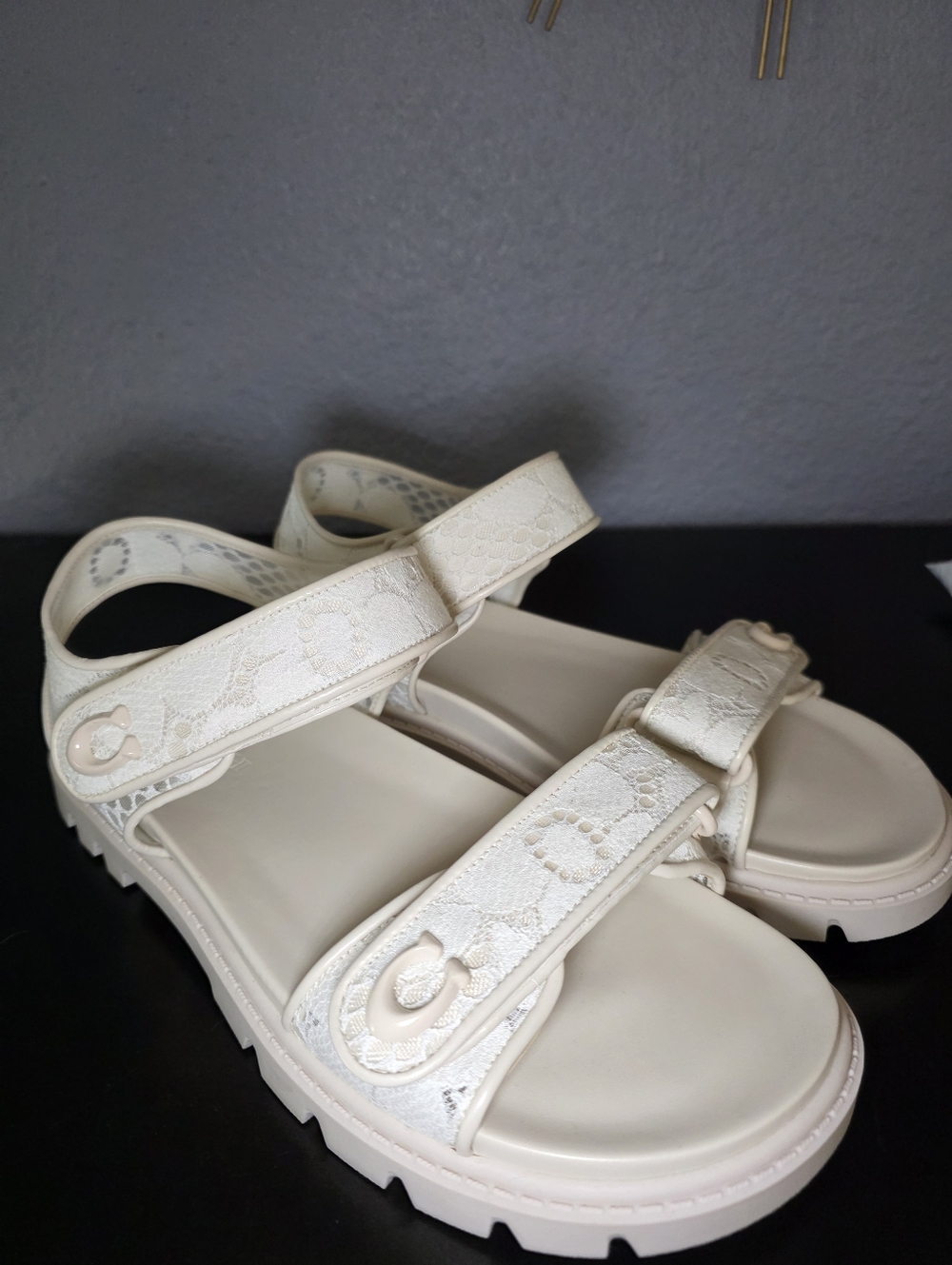 Coach Brynn Sandals, Chalk Lace - Picture 2 of 6